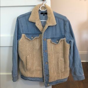 Misguided sherpa denim jacket (never worn)